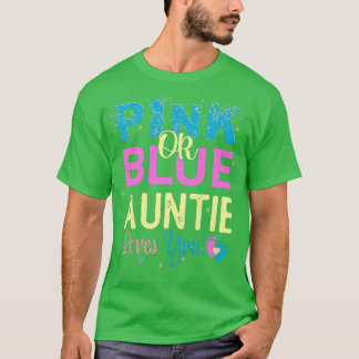 Womens Auntie keeper of the gender reveal  T-Shirt