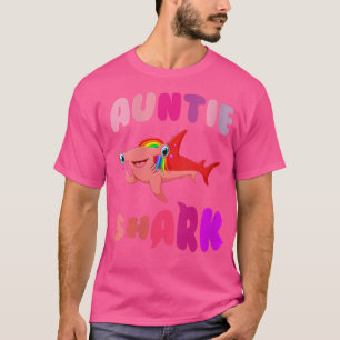 Womens Auntie Shark birthday Matching Family shark T-Shirt