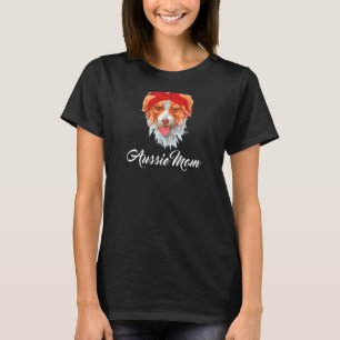 Womens Aussie Mum Dog Owner Australian Shepherd Ma T-Shirt