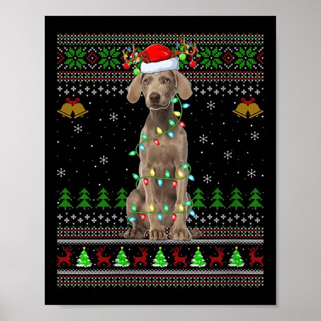 Womens Australian Cattle Dog Ugly Christmas Sweate Poster (Front)