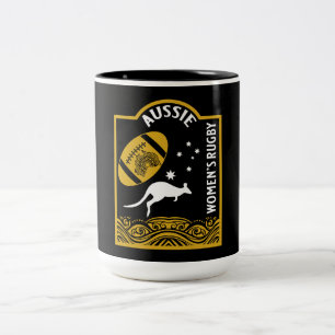 Women's Australian Rugby Sports Two-Tone Coffee Mug