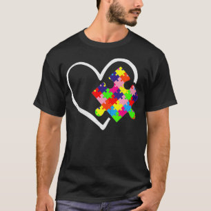 Womens Autism Awareness Day Puzzle Love Autistic M T-Shirt