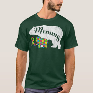 Women's Autism Bear Mummy Shirts, Autism Awareness T-Shirt