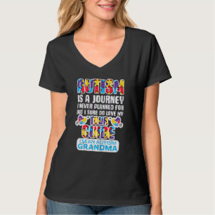 Womens Autism Journey Never Planned Tour Guide Gra T-Shirt
