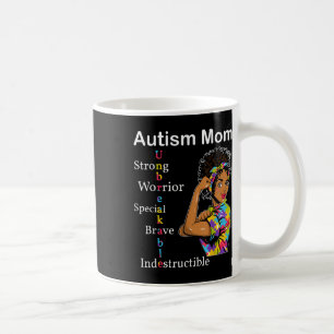 Womens Autism Mum African Unbreakable Autism Aware Coffee Mug