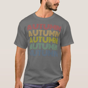 Womens Autumn Wordmark Pattern Personalised Name R T-Shirt