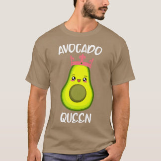Women's Avocado Love Vegan Vegetarian Queen Fleita T-Shirt