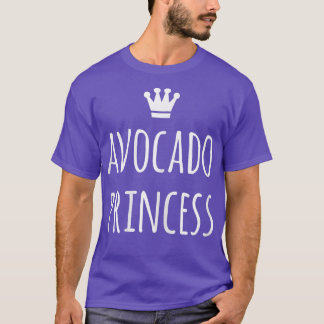 Womens Avocado Princess Cute Vegan T-Shirt