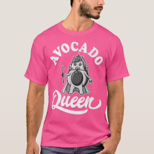 Womens Avocado Queen, Funny Vegan Vegetarian, Guac T-Shirt
