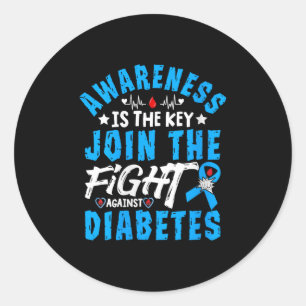 Womens Awareness Is The Key Join The Fight Against Classic Round Sticker