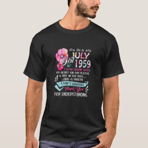 Womens Awesome Since 1959 63rd Birthday I'm A July T-Shirt