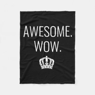 Womens Awesome Wow Funny Quote V-neck  Fleece Blanket