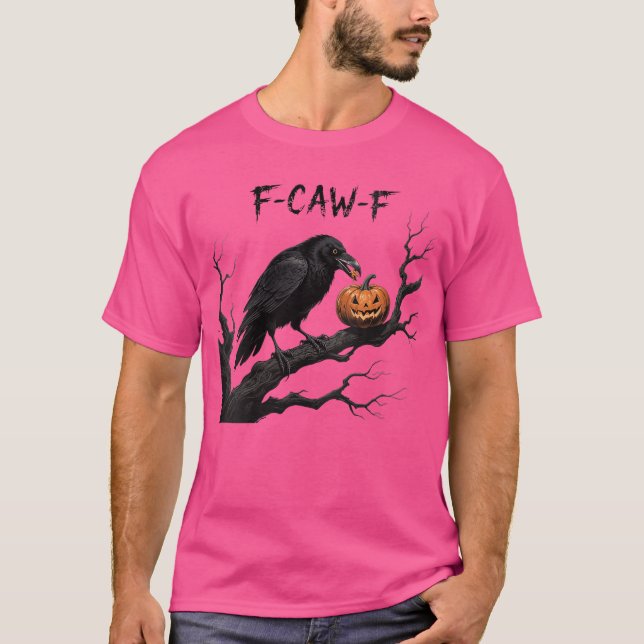 Womens awF Crow Bird Raven Gothic Cawing Grunge Sc T-Shirt (Front)
