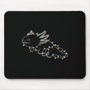 Womens Axolotl Tree Merry Christmas Funny Ugly Chr Mouse Mat