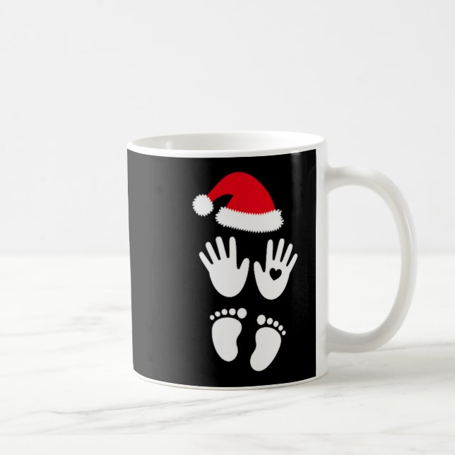 Womens Baby Bump First Christmas  Coffee Mug (Right)