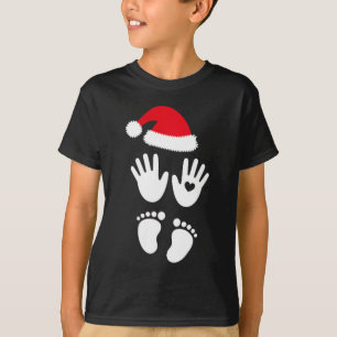 Womens Baby Bump First Christmas T-Shirt
