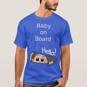 Womens Baby on Board Baby Peeking Pregnancy t T-Shirt