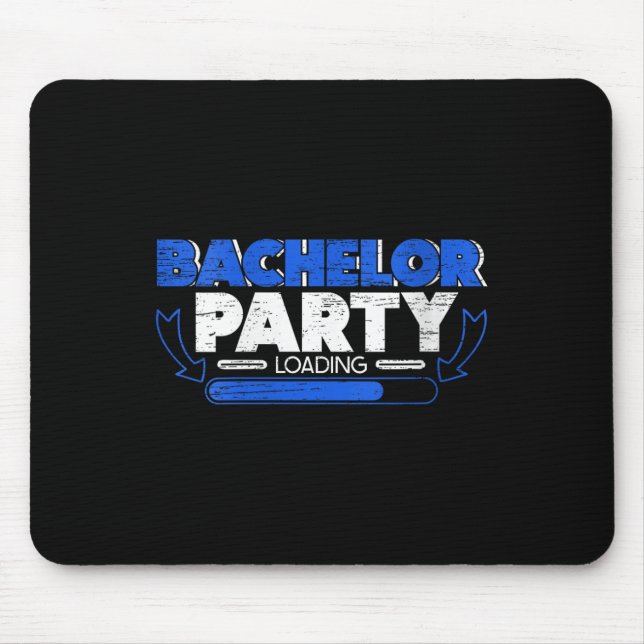 Womens Bachelor Loading Groom Bride Party Funny V- Mouse Mat (Front)