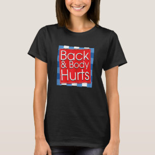 Womens Back Body Hurts Quote Workout Gym Top 3