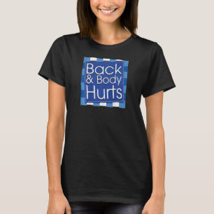 Womens  Back Body Hurts Quote Workout Gym Top  4