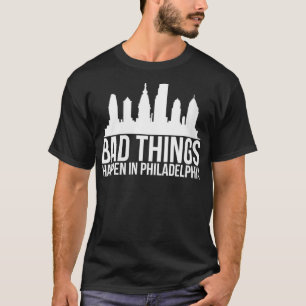 Womens bad things happen in philadelphia VNeck T-Shirt