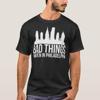 Womens bad things happen in philadelphia VNeck T-Shirt