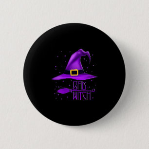 Women's bad witch halloween shirt for women cute 6 cm round badge