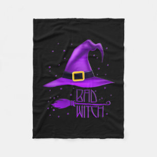 Women's bad witch halloween shirt for women cute fleece blanket
