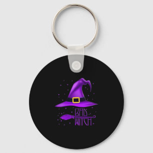 Women's bad witch halloween shirt for women cute key ring