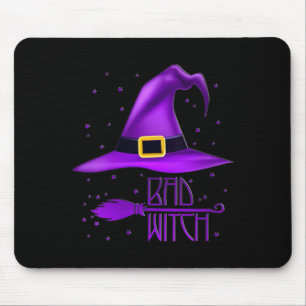 Women's bad witch halloween shirt for women cute mouse mat