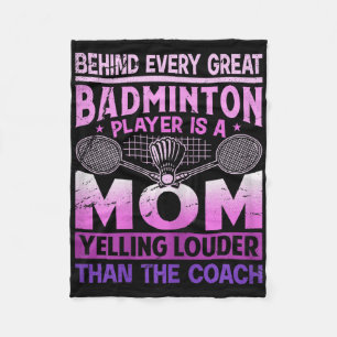 Womens Badminton Mum - Yelling Louder Than The Coa Fleece Blanket
