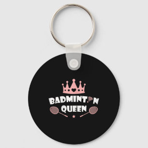 Womens Badminton Queen Shuttle Badminton Lover Key Ring