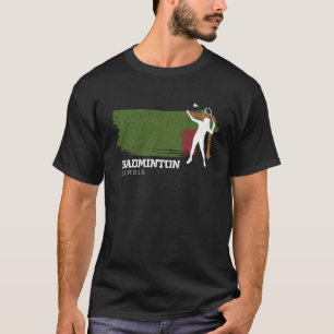 Womens Badminton Zambia Net Games Player Badminton T-Shirt