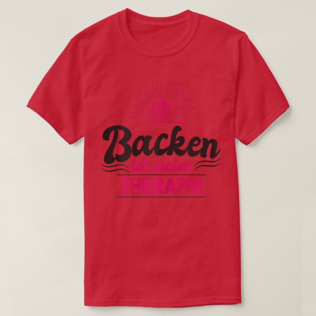 Womens Baking Therapy Baker Pastry Mum Grandma Aun T-Shirt (Design Front)
