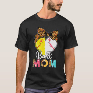 Womens Ball Mum Baseball Softball Mama Team Sports T-Shirt