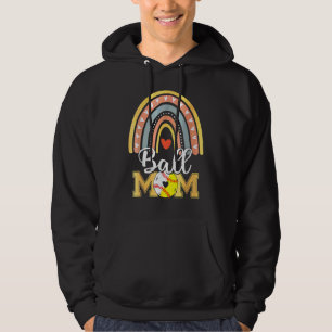 Womens Ball Mum Leopard Mother's Day 2022 Hoodie