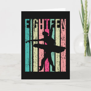 Womens Ballet 18th Birthday Ballerina Dancer Tutu Card