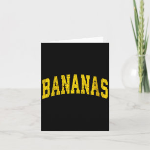 Womens Banana Retro Throwback Popular Fruit Humour Card
