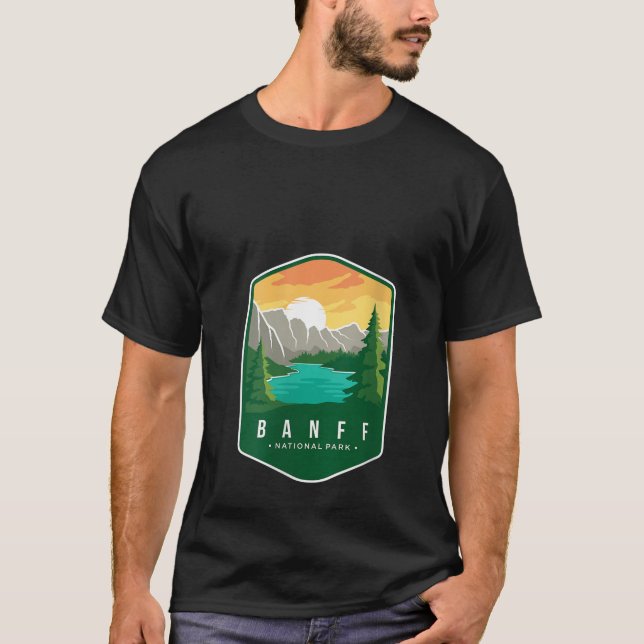 Womens Banff National Park V Neck  T-Shirt (Front)