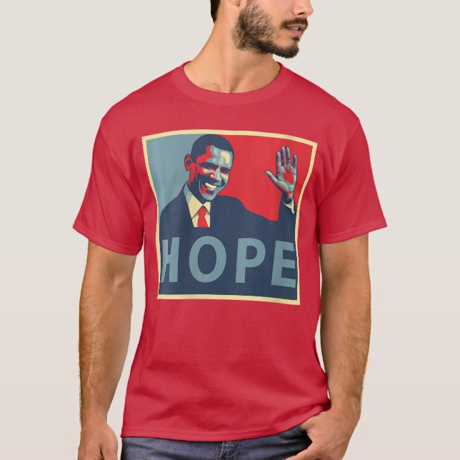 Womens Barack Obama Hope VNeck T-Shirt (Front)