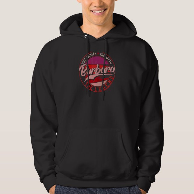 Womens Barbara The Woman The Myth The Legend Hoodie (Front)