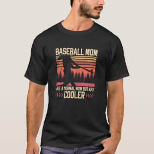 Womens Baseball Fan Graphic Women Girls Moms Base T-Shirt
