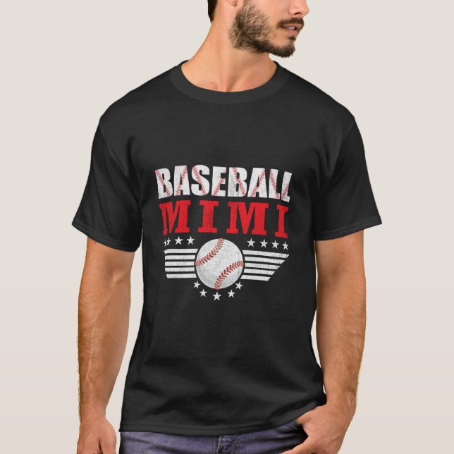 Women'S Baseball Mimi Funny Ball Mimi Mother'S Day T-Shirt (Front)