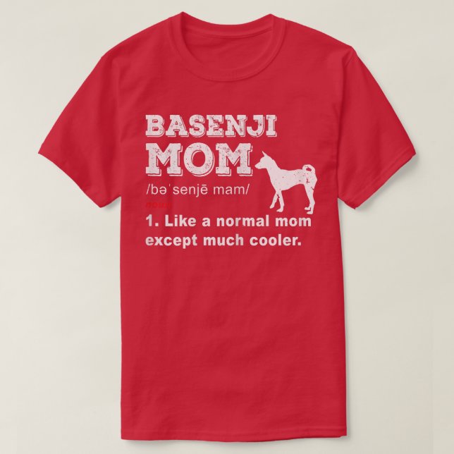Womens Basenji dog owner funny pet lover MOM funny T-Shirt (Design Front)