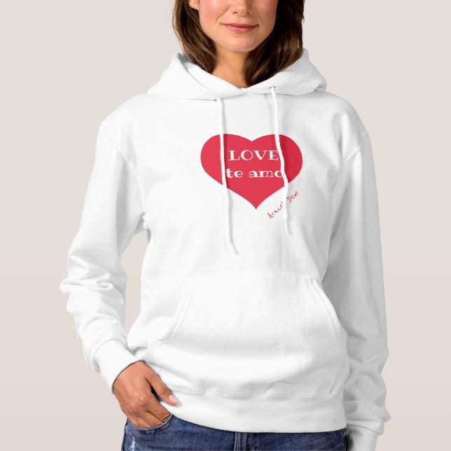 Women's Basic Hooded Sweatshirt Passionred (Front)