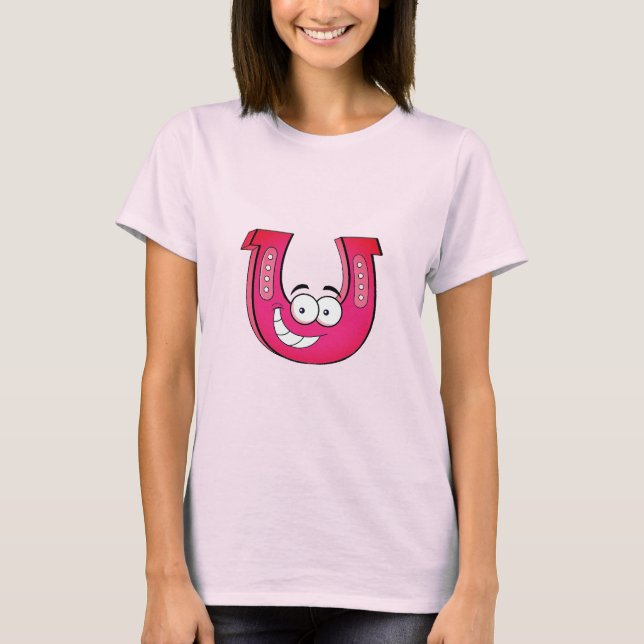 Womens Basic HorseShoe Pitching Tee (Front)