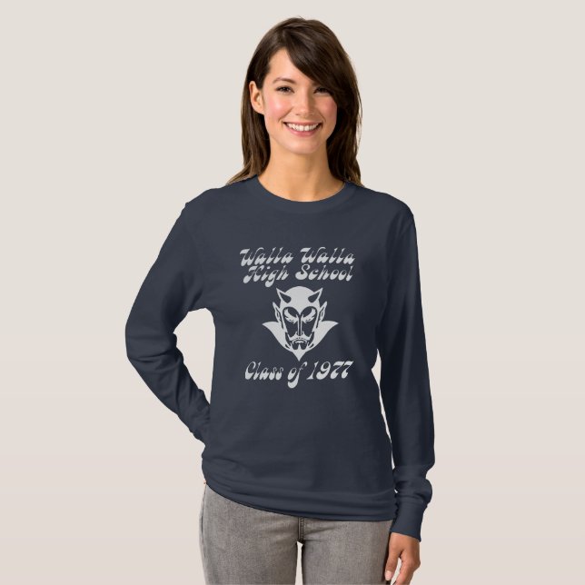 Women's Basic Long-Sleeve T - Dark T-Shirt (Front Full)