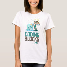 Women's Basic T - Coding Blocks Vertical Logo
