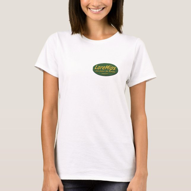 women's basic t-shirt, logo upper left pocket T-Shirt (Front)