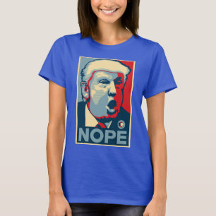 Womens Basic T-Shirt - NOPE - Sky Blue